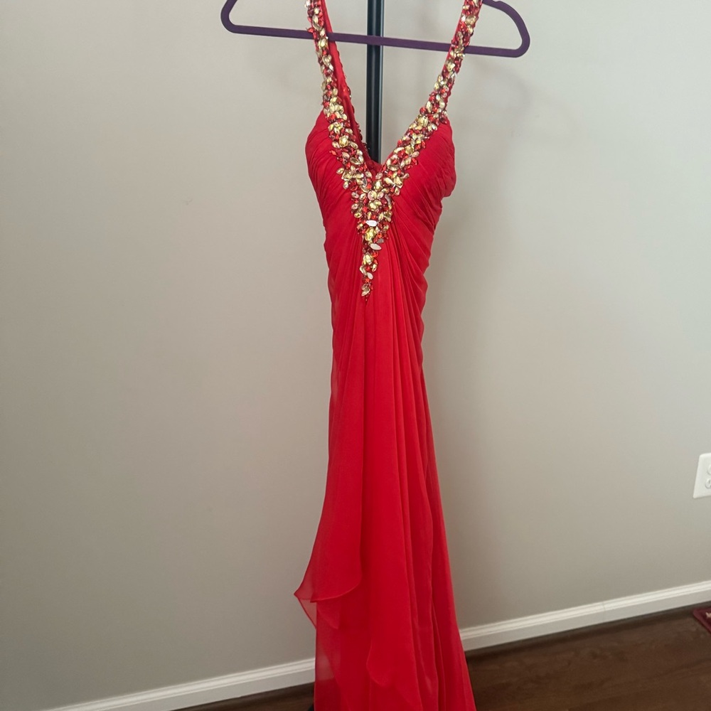 Elegant Red Evening Gown